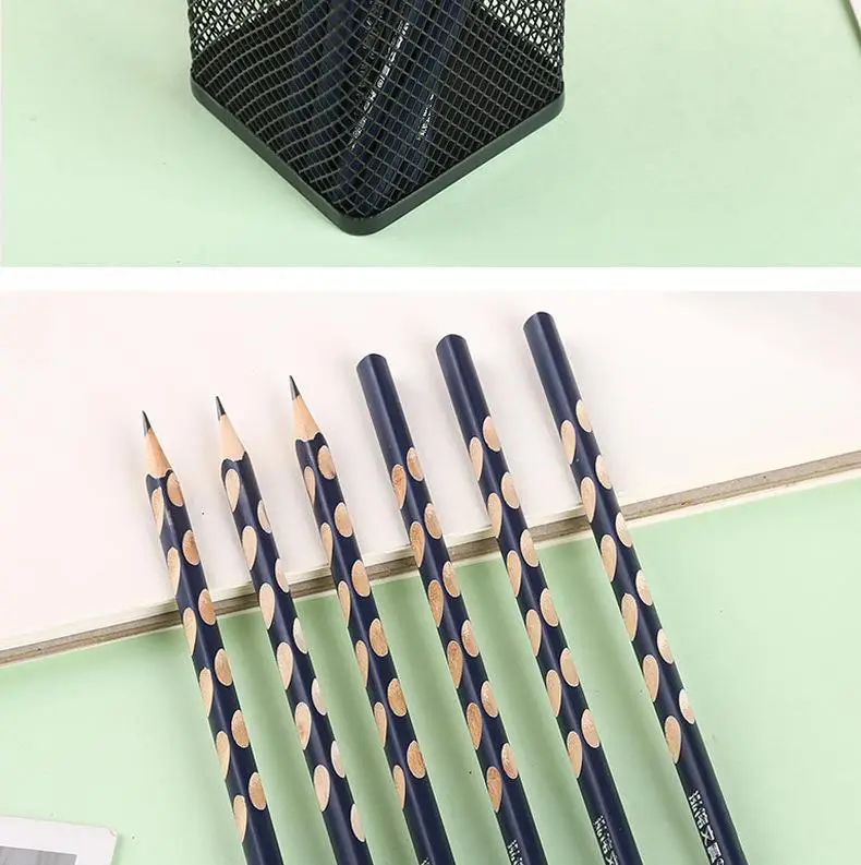 Factory Wholesale Hole Pencil Primary School Students Special 2B Pencil Sketch Painting Triangle Pole Hb Pencil Kidsren's Stationery — feature 11