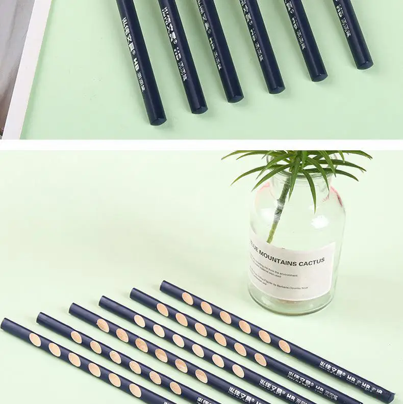 Factory Wholesale Hole Pencil Primary School Students Special 2B Pencil Sketch Painting Triangle Pole Hb Pencil Kidsren's Stationery — feature 12