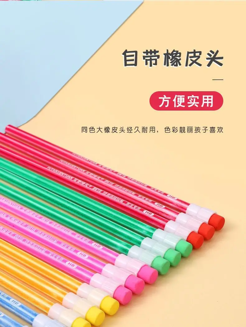 Factory Wholesale Hole Pencil Primary School Students Special 2B Pencil Sketch Painting Triangle Pole Hb Pencil Kidsren's Stationery — feature 32