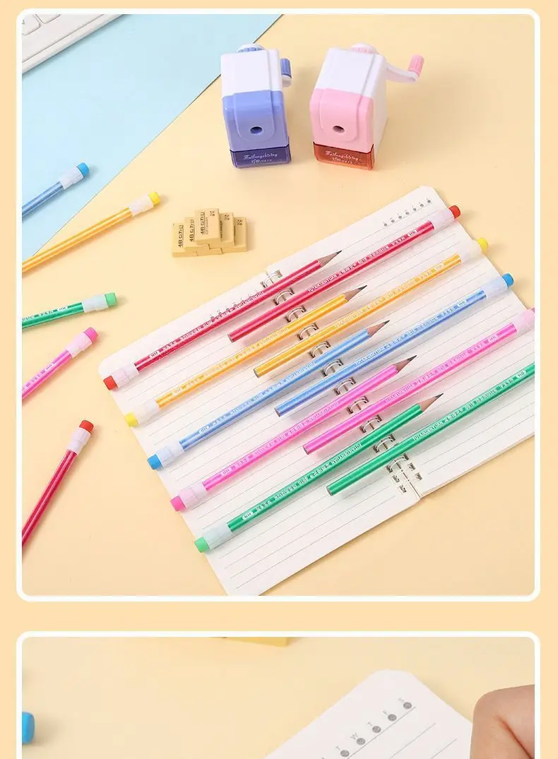 Factory Wholesale Hole Pencil Primary School Students Special 2B Pencil Sketch Painting Triangle Pole Hb Pencil Kidsren's Stationery — feature 37