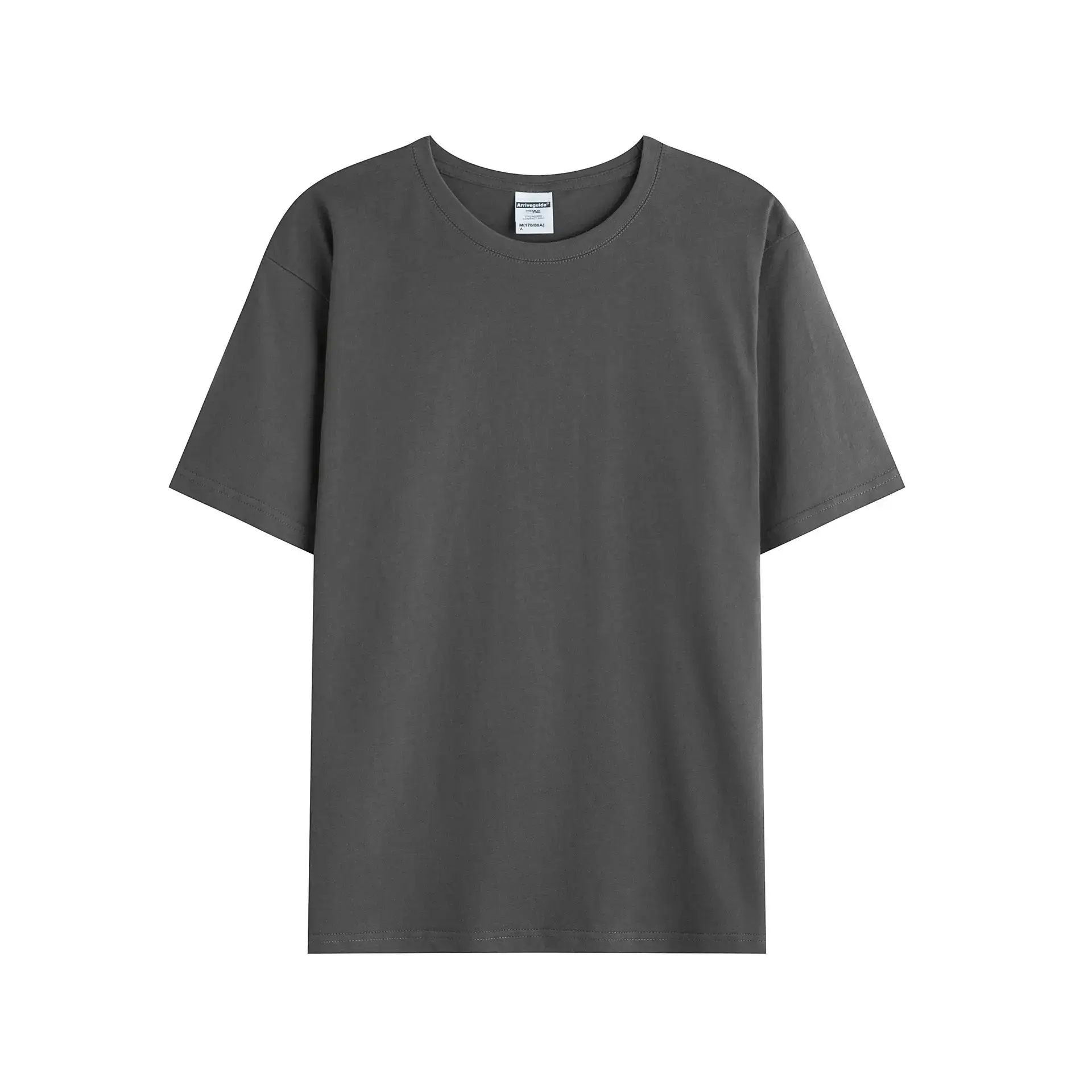 Men Grey Round Neck T-Shirt 190g - Image 17
