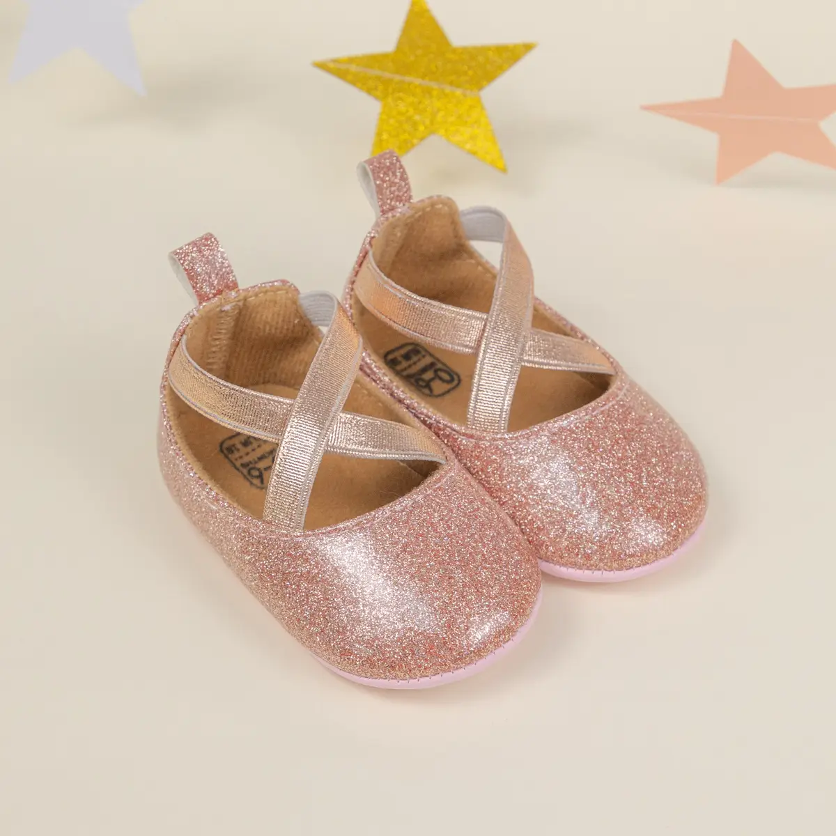 Gold Sequin Princess Baby Shoes Non-Slip Soft Sole