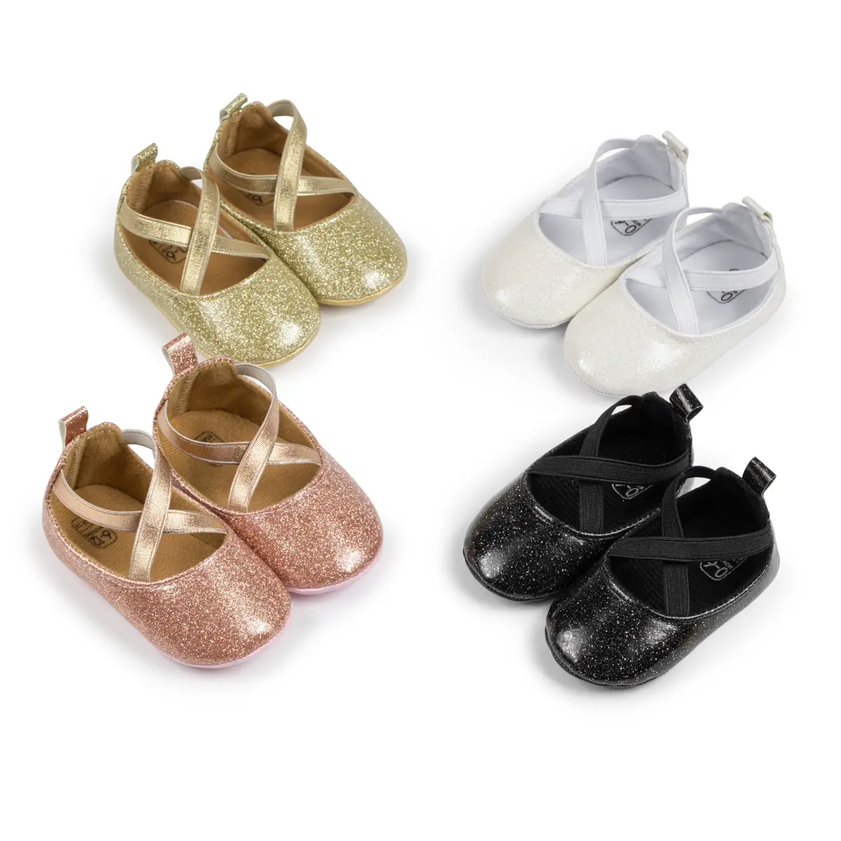 Gold Sequin Princess Baby Shoes Non-Slip Soft Sole