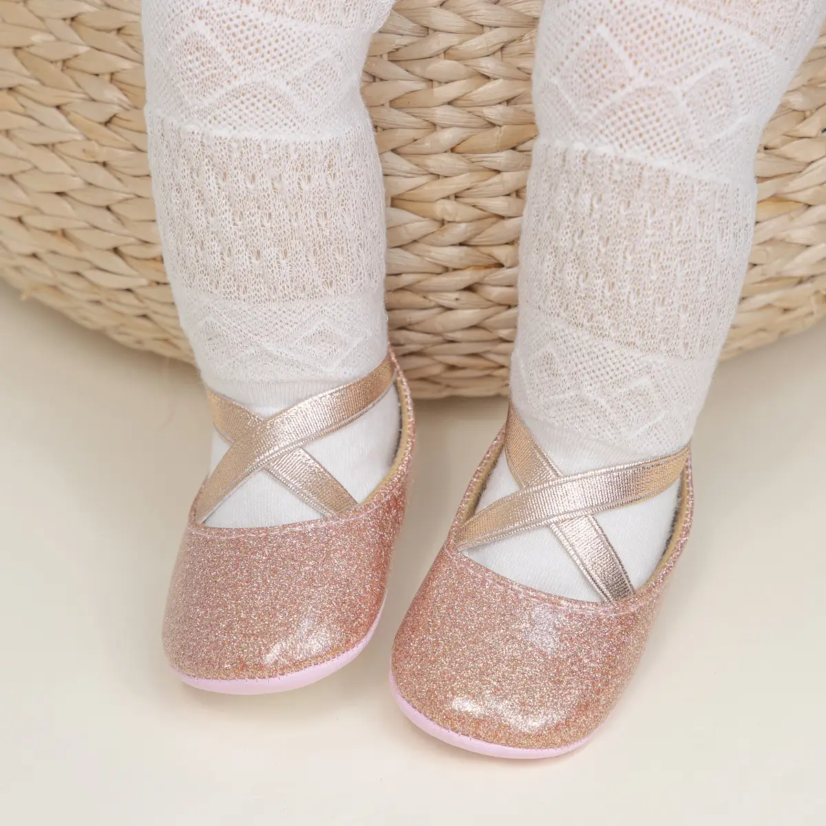 Gold Sequin Princess Baby Shoes Non-Slip Soft Sole — feature 12