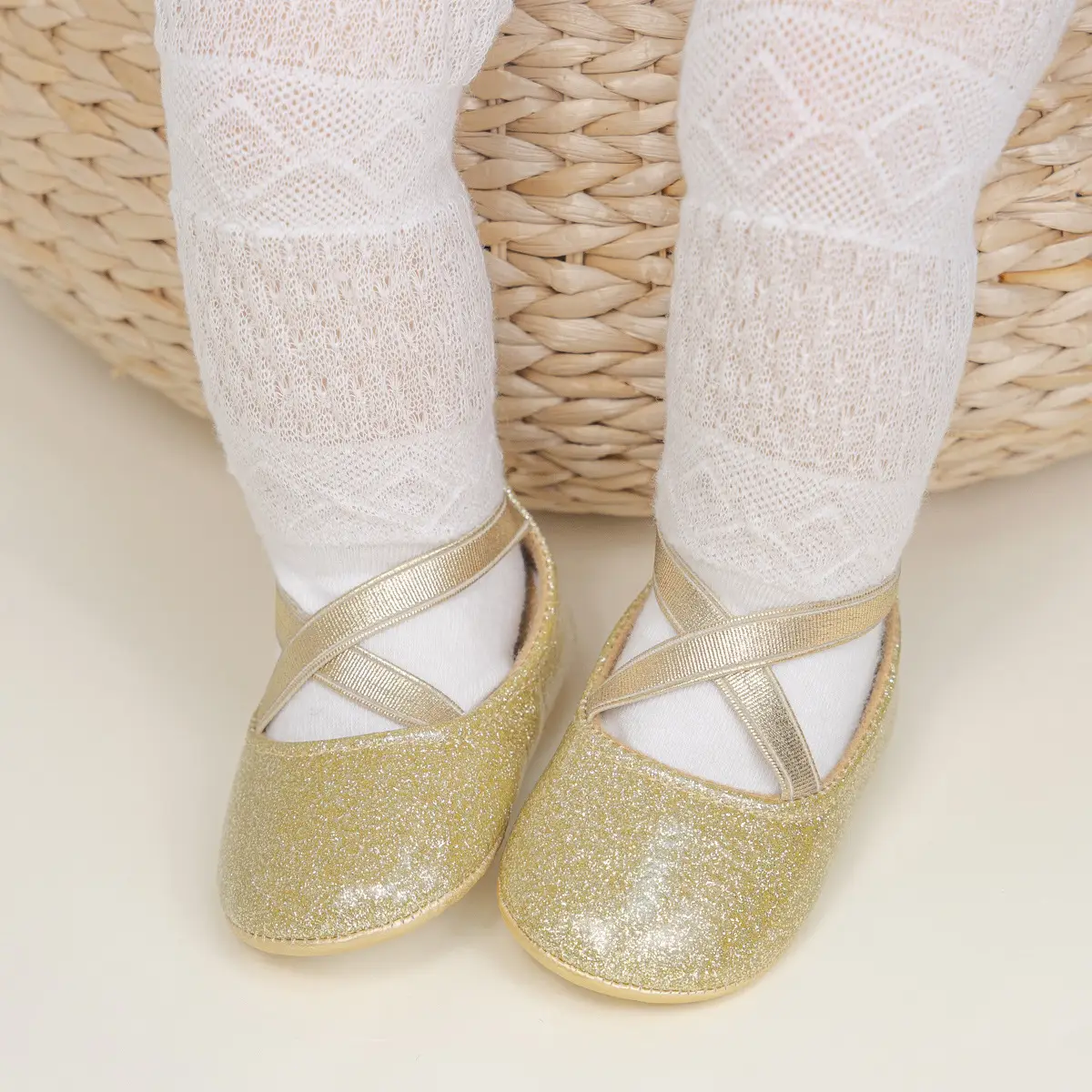 Gold Sequin Princess Baby Shoes Non-Slip Soft Sole — feature 13