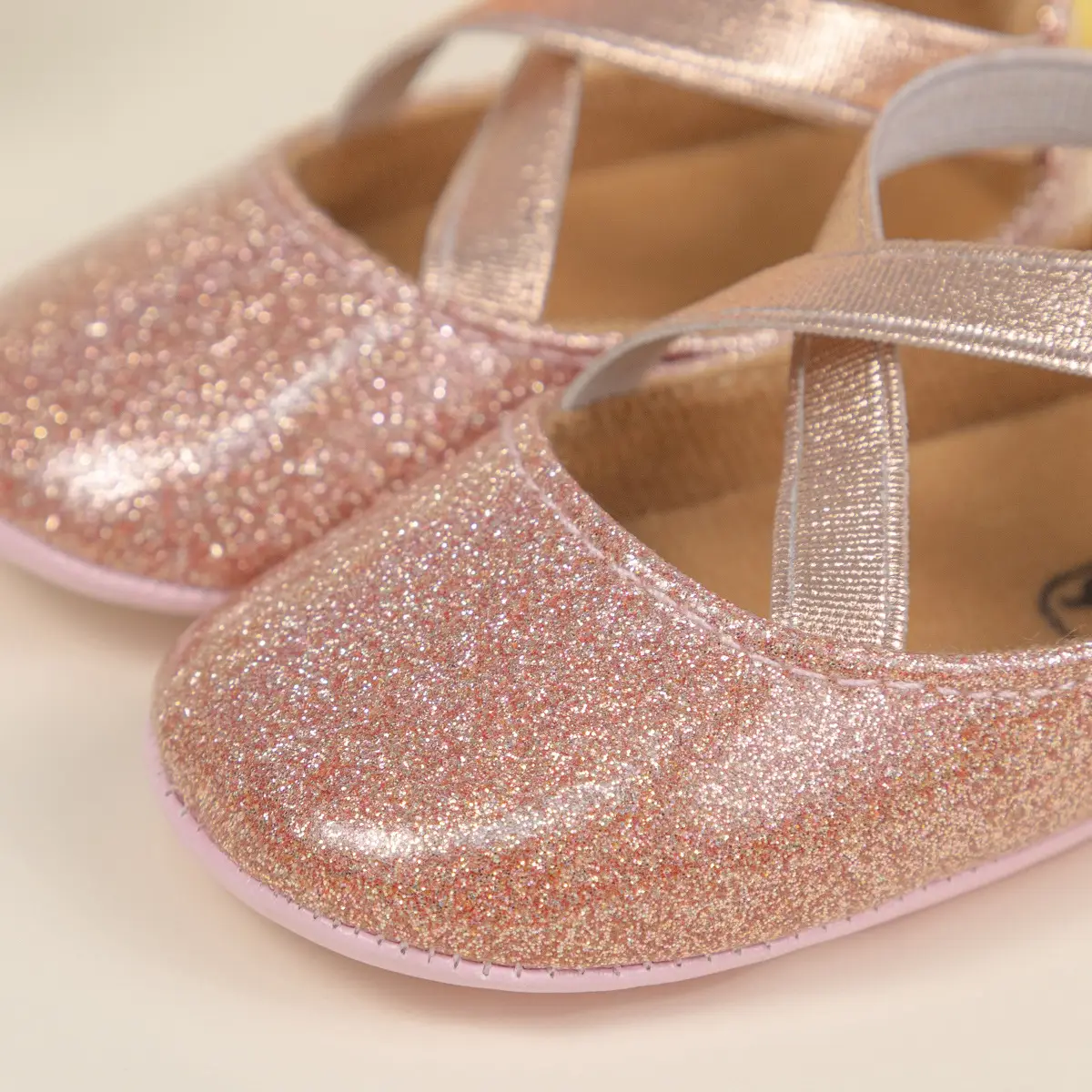 Gold Sequin Princess Baby Shoes Non-Slip Soft Sole — feature 8