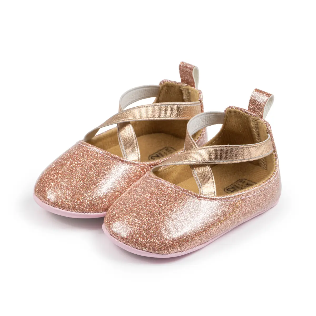 Gold Sequin Princess Baby Shoes Non-Slip Soft Sole