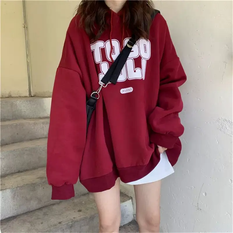 Women Fleece Hooded Sweater Autumn Winter Thickened — feature 10