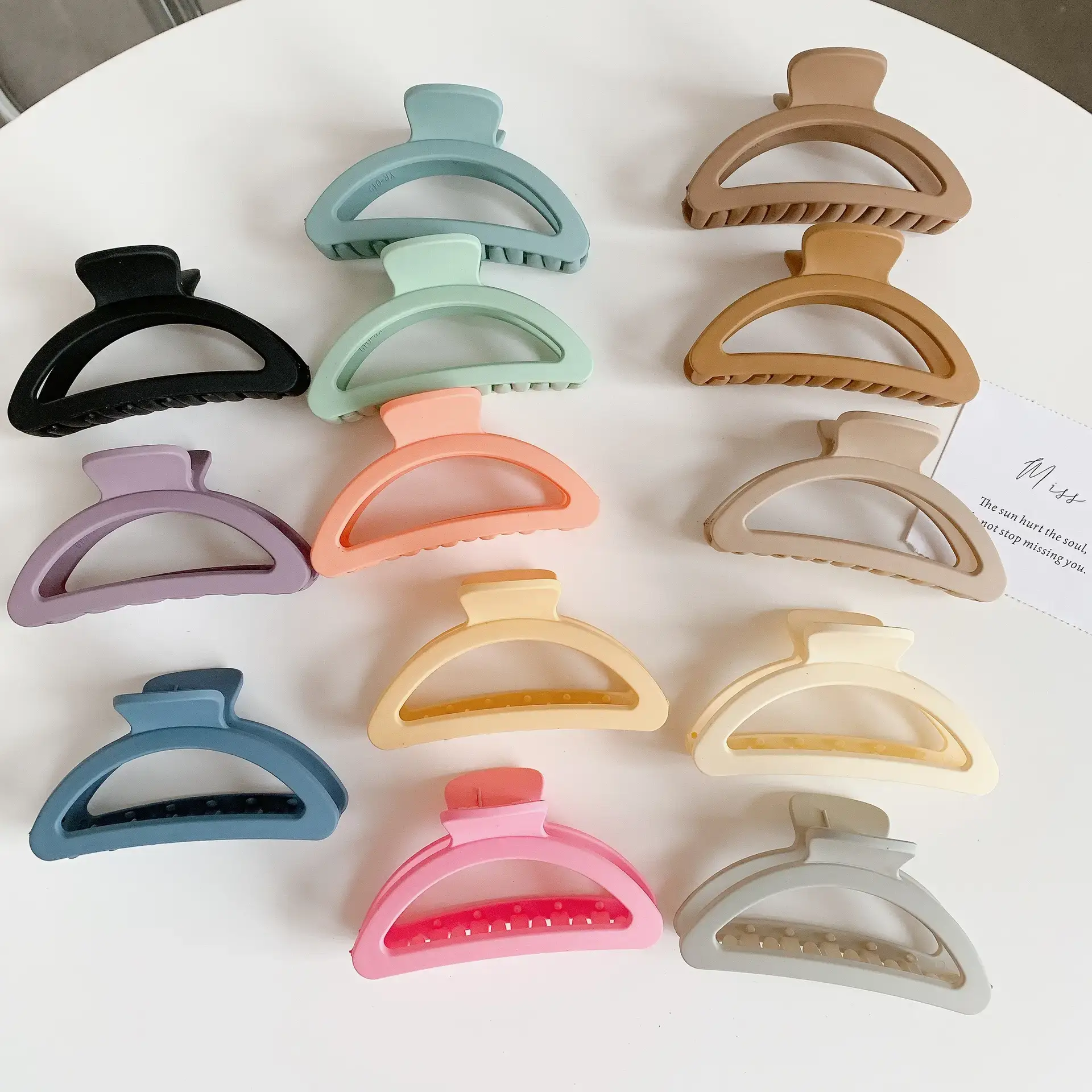 Korean Style Frosted Hairpin Clips Women Large Shower Hairpin Back Head Shark Clip Grab - Image 10