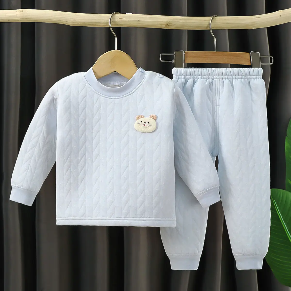2021 Winter Warm Cotton Pajamas for Men Women - Image 3