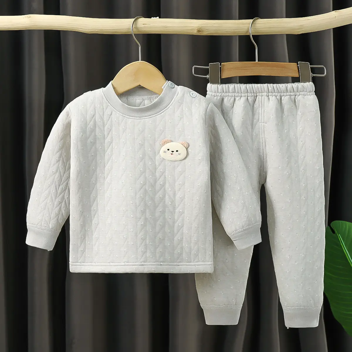 2021 Winter Warm Cotton Pajamas for Men Women - Image 4
