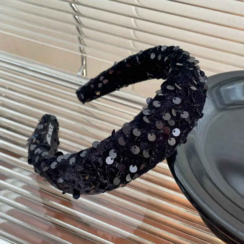 Black High-Cranial Hairband for Women - Image 131