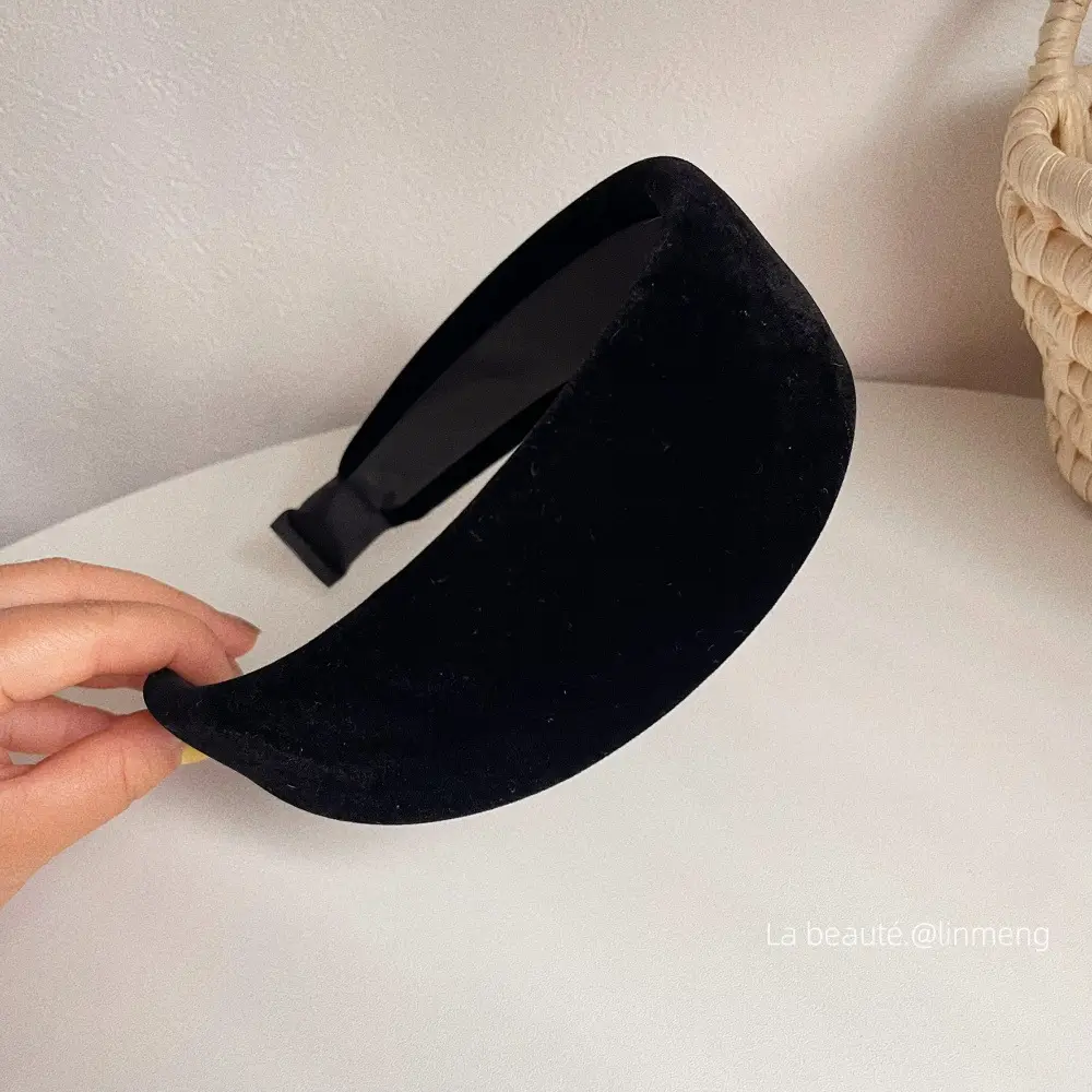 Black High-Cranial Hairband for Women - Image 48