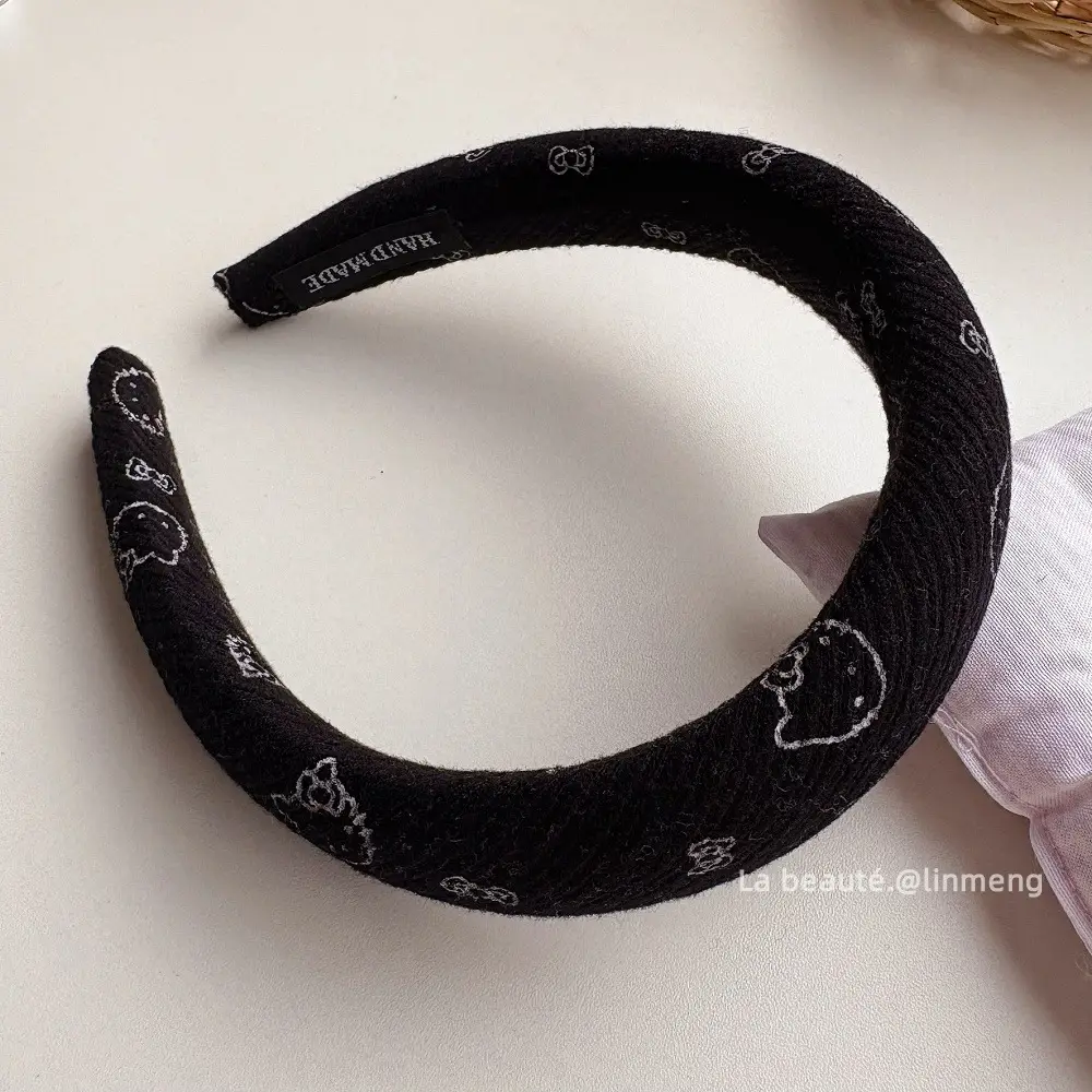 Black High-Cranial Hairband for Women - Image 56
