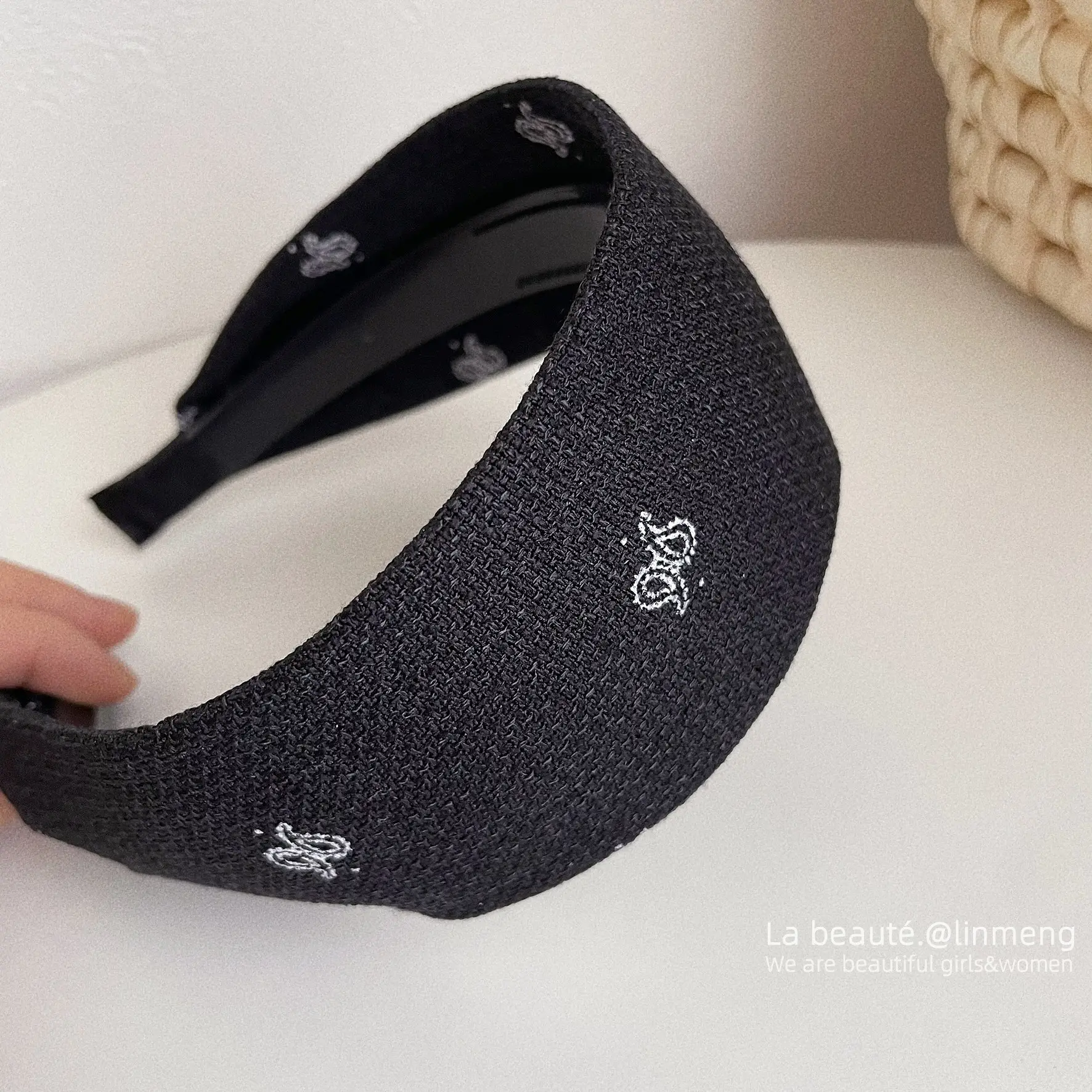 Black High-Cranial Hairband for Women - Image 60