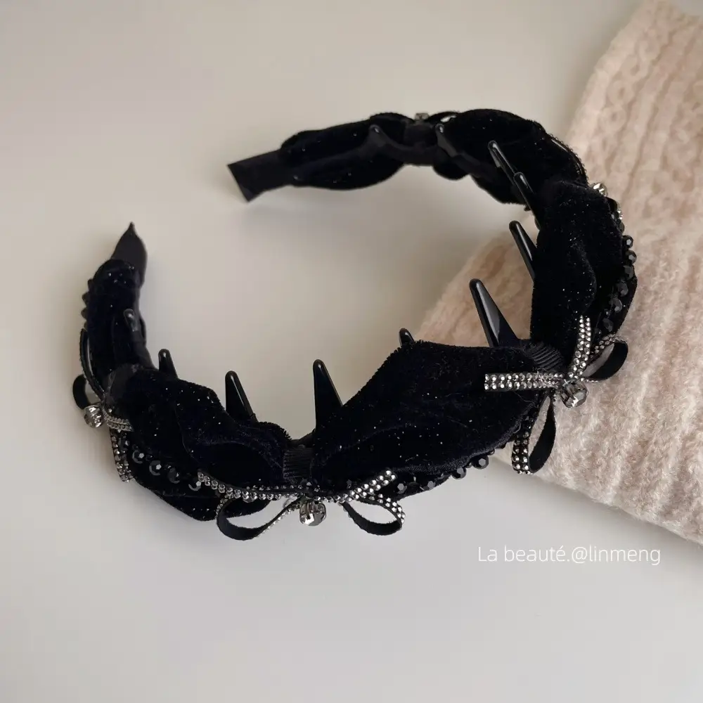Black High-Cranial Hairband for Women - Image 67