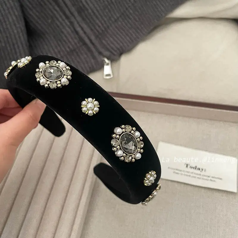 Black High-Cranial Hairband for Women - Image 75