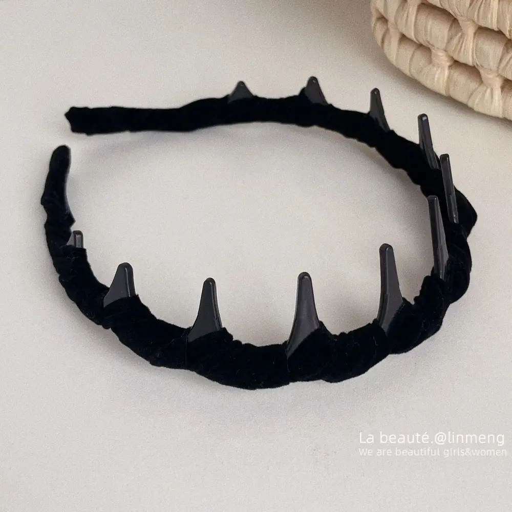 Black High-Cranial Hairband for Women - Image 85