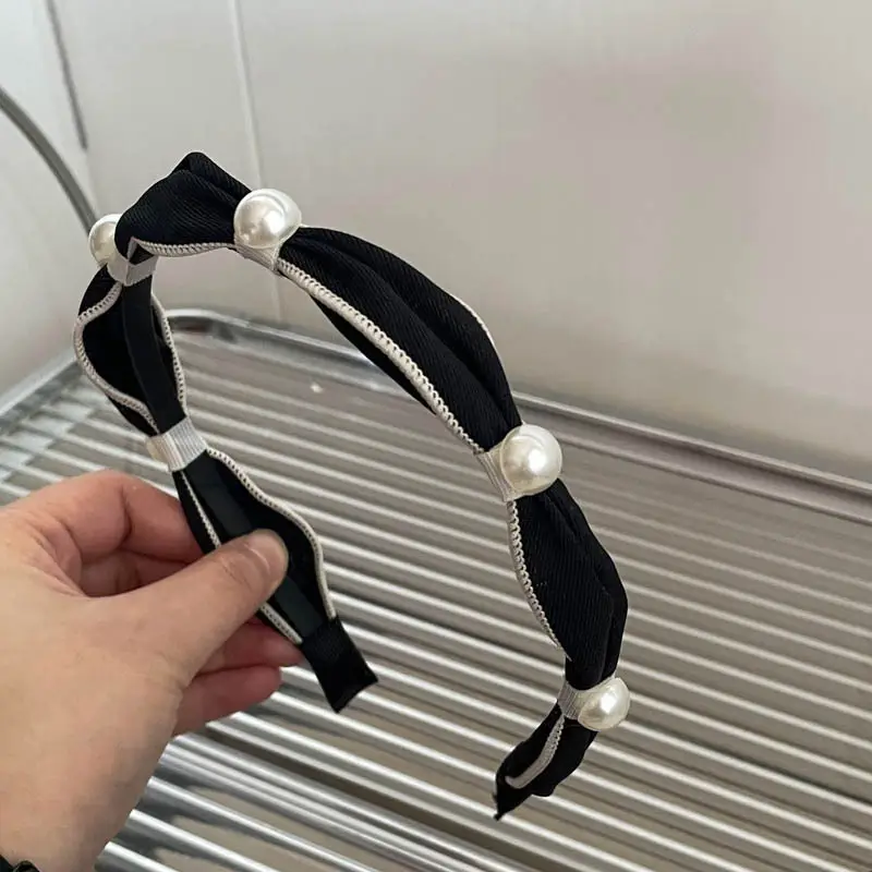 Black High-Cranial Hairband for Women - Image 119