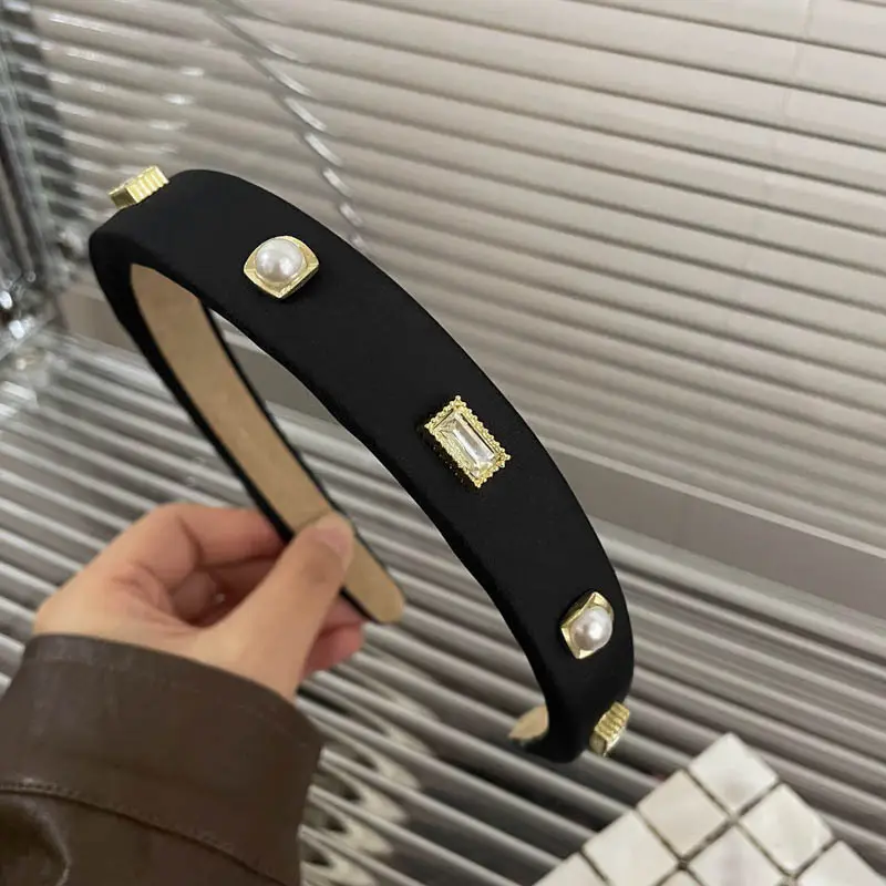 Black High-Cranial Hairband for Women - Image 121