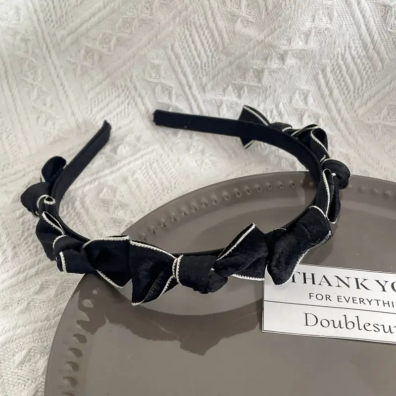 Black High-Cranial Hairband for Women - Image 122