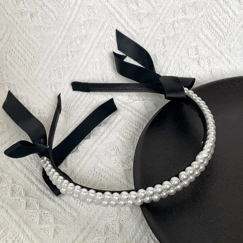 Black High-Cranial Hairband for Women - Image 132