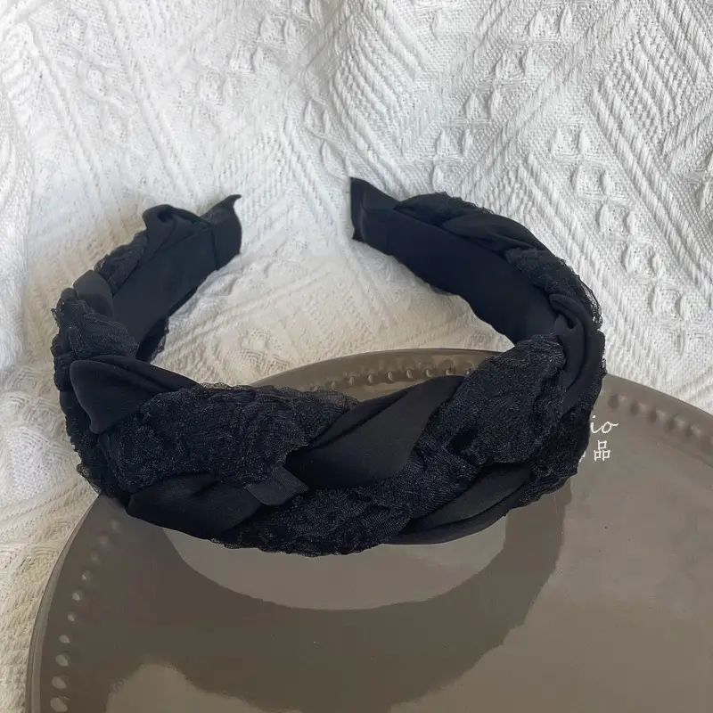 Black High-Cranial Hairband for Women - Image 73