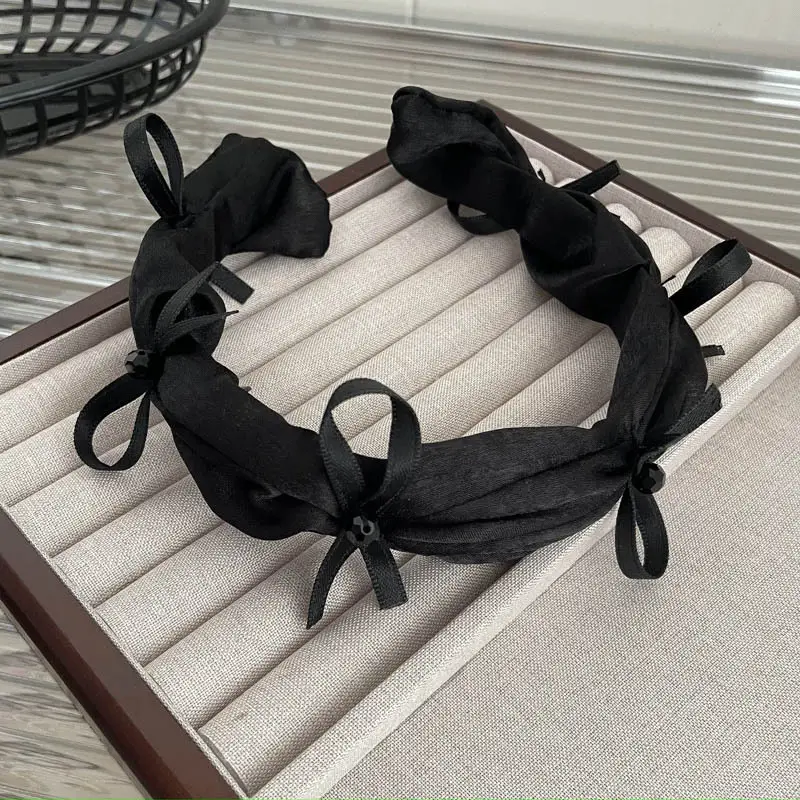 Black High-Cranial Hairband for Women - Image 78
