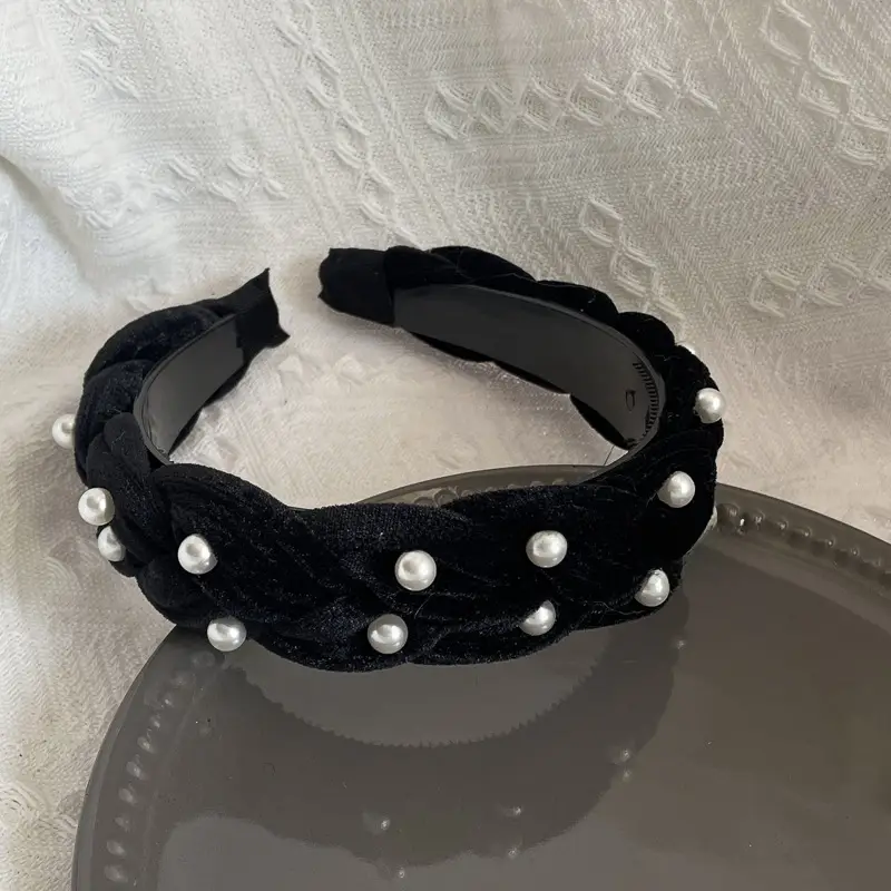 Black High-Cranial Hairband for Women - Image 84