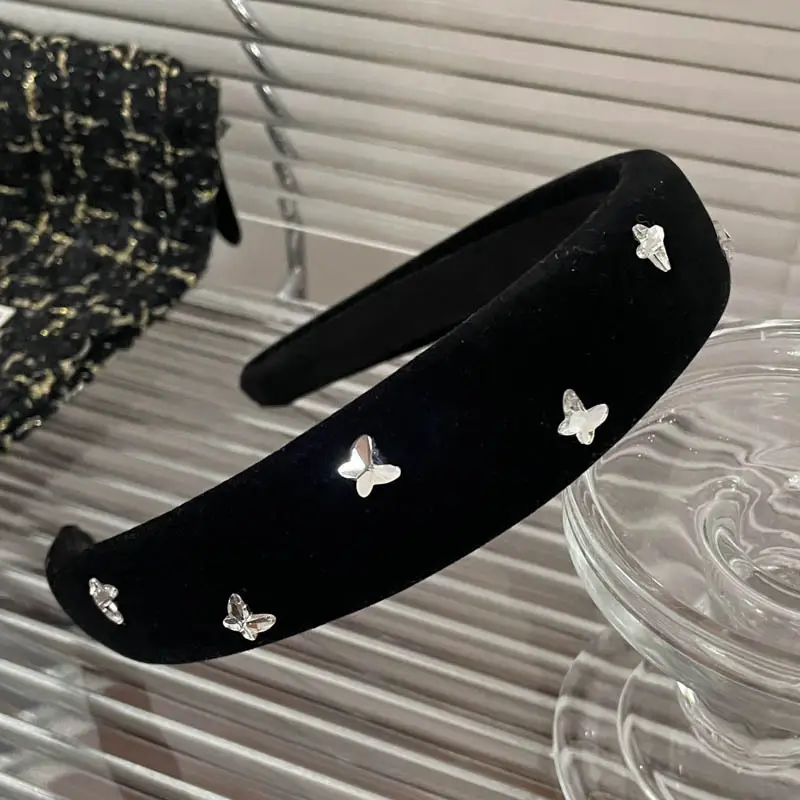Black High-Cranial Hairband for Women - Image 90