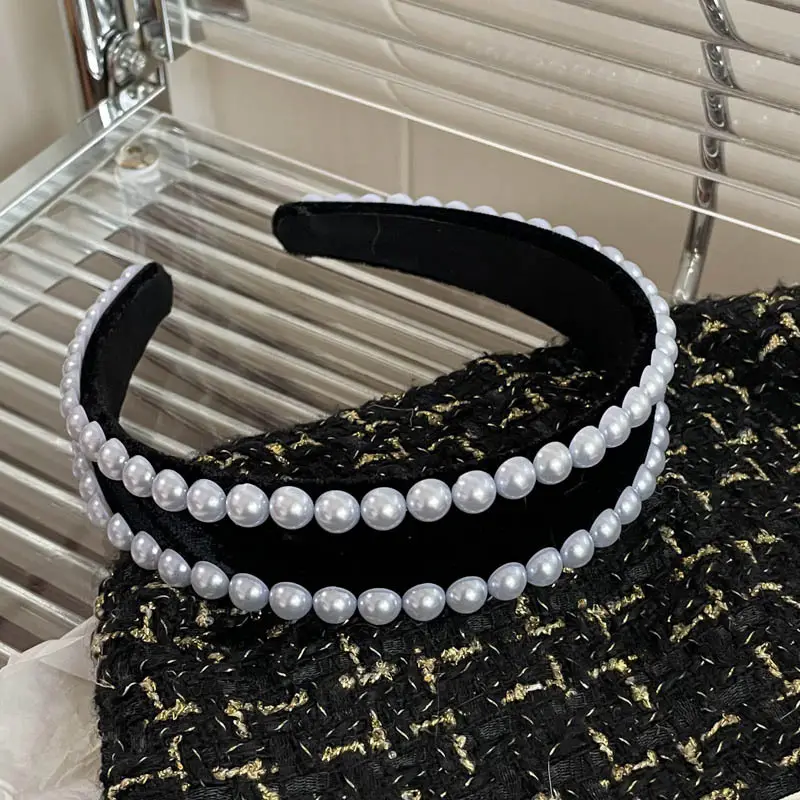 Black High-Cranial Hairband for Women - Image 92