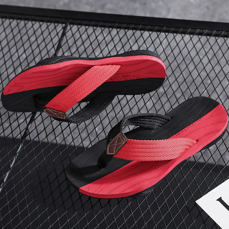 Men's New Summer Slip-On Sandals Black Grey Non-Slip