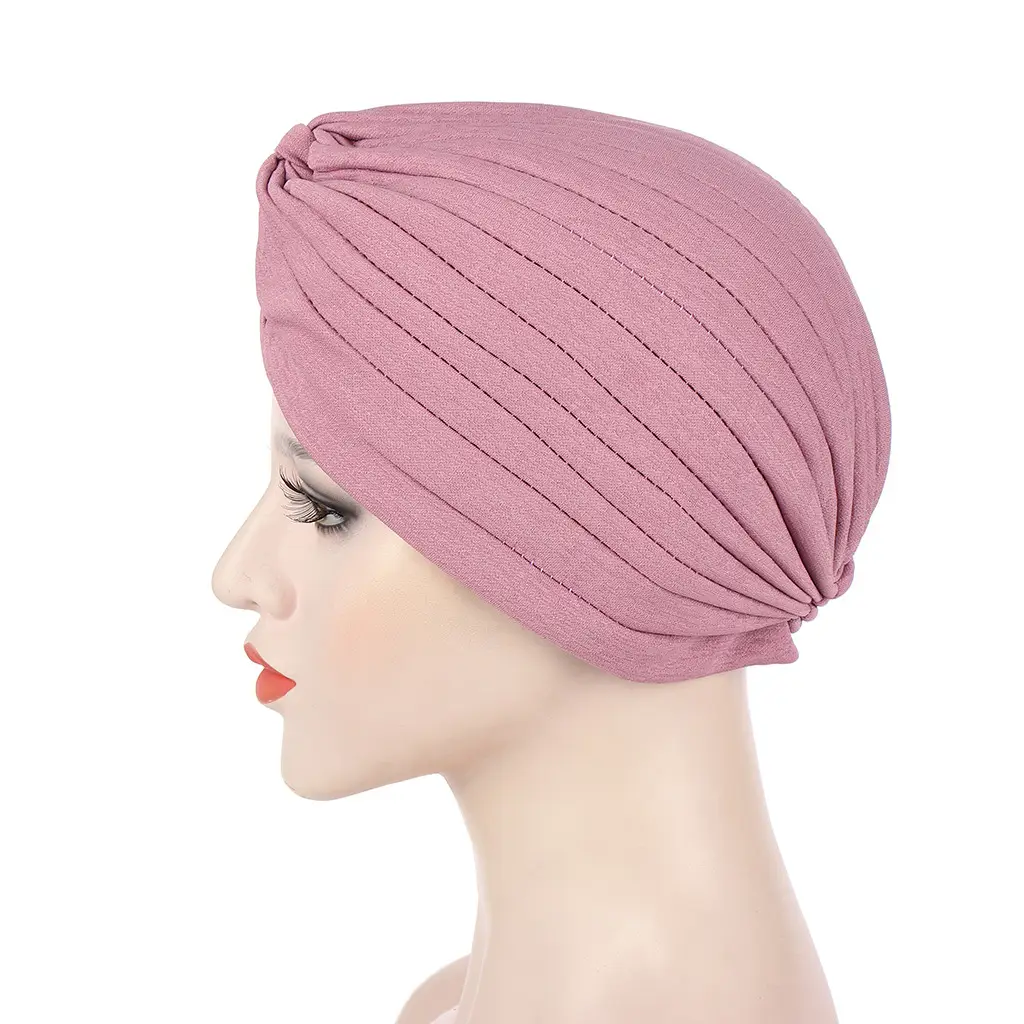 Black Muslim Headscarf with Tie Knot & Bamboo Linen - Image 13