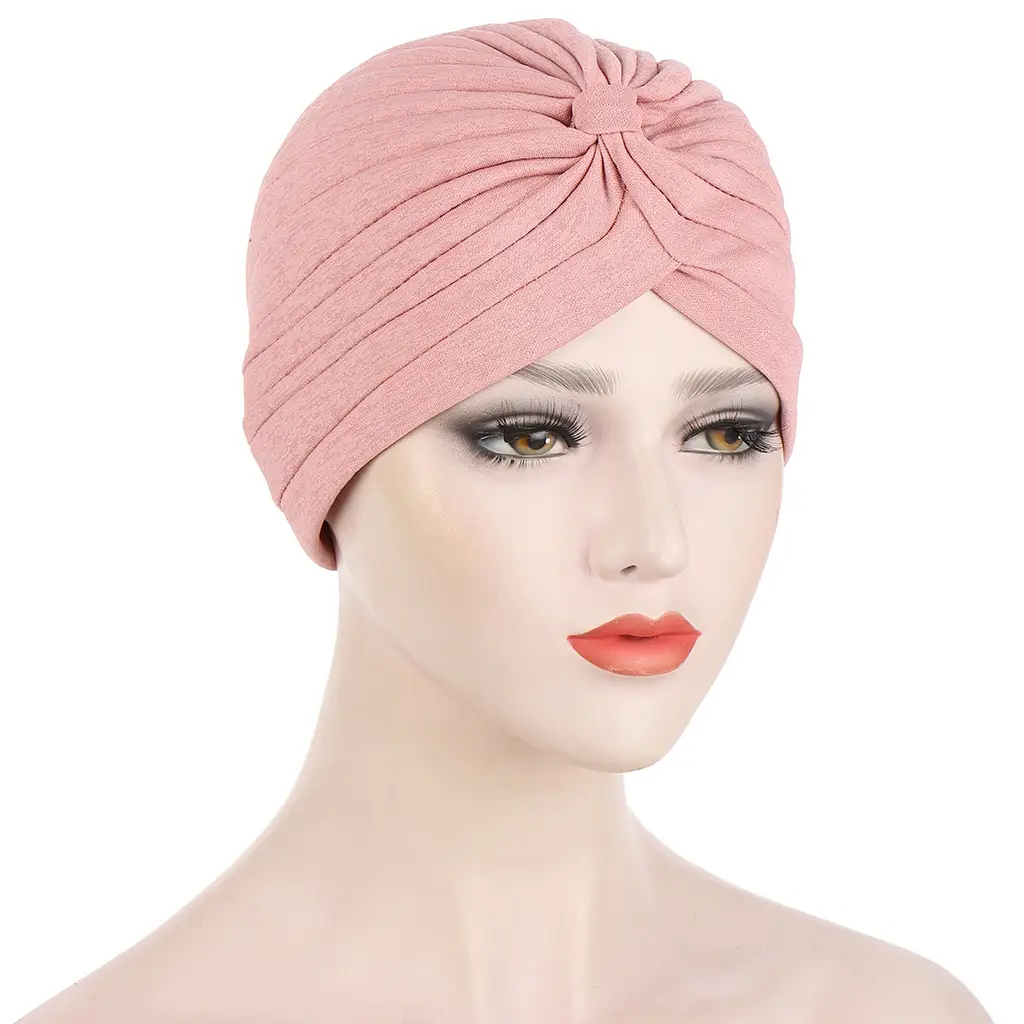 Black Muslim Headscarf with Tie Knot & Bamboo Linen - Image 4