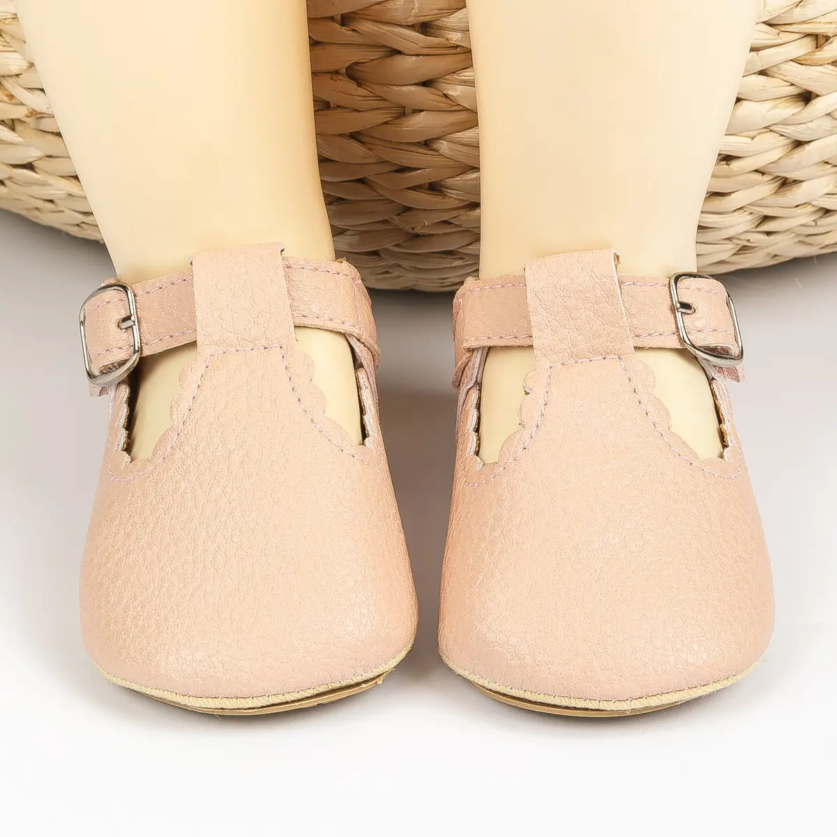 Black Embroidered Baby Shoes with Buckle Strap — feature 10