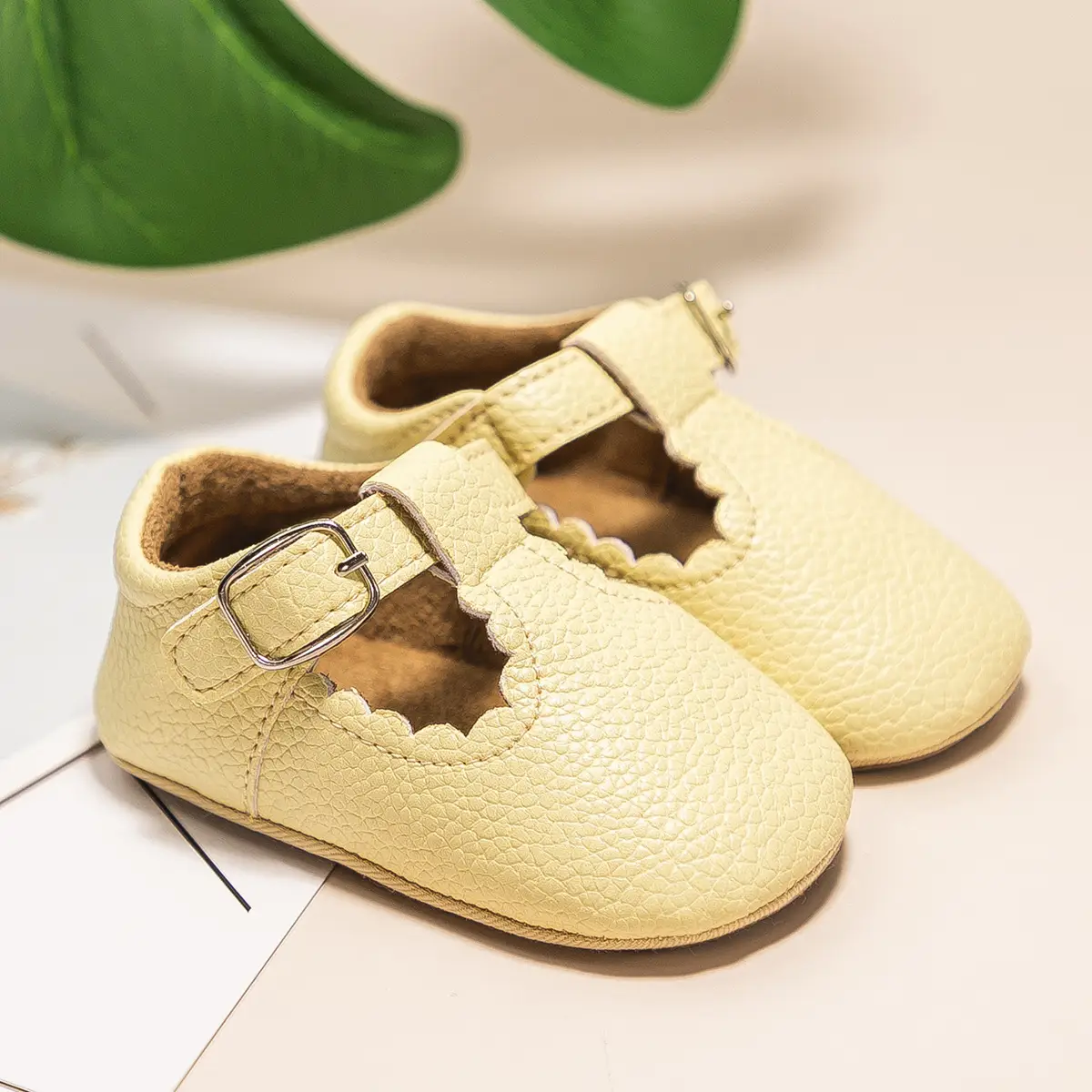 Black Embroidered Baby Shoes with Buckle Strap — feature 14