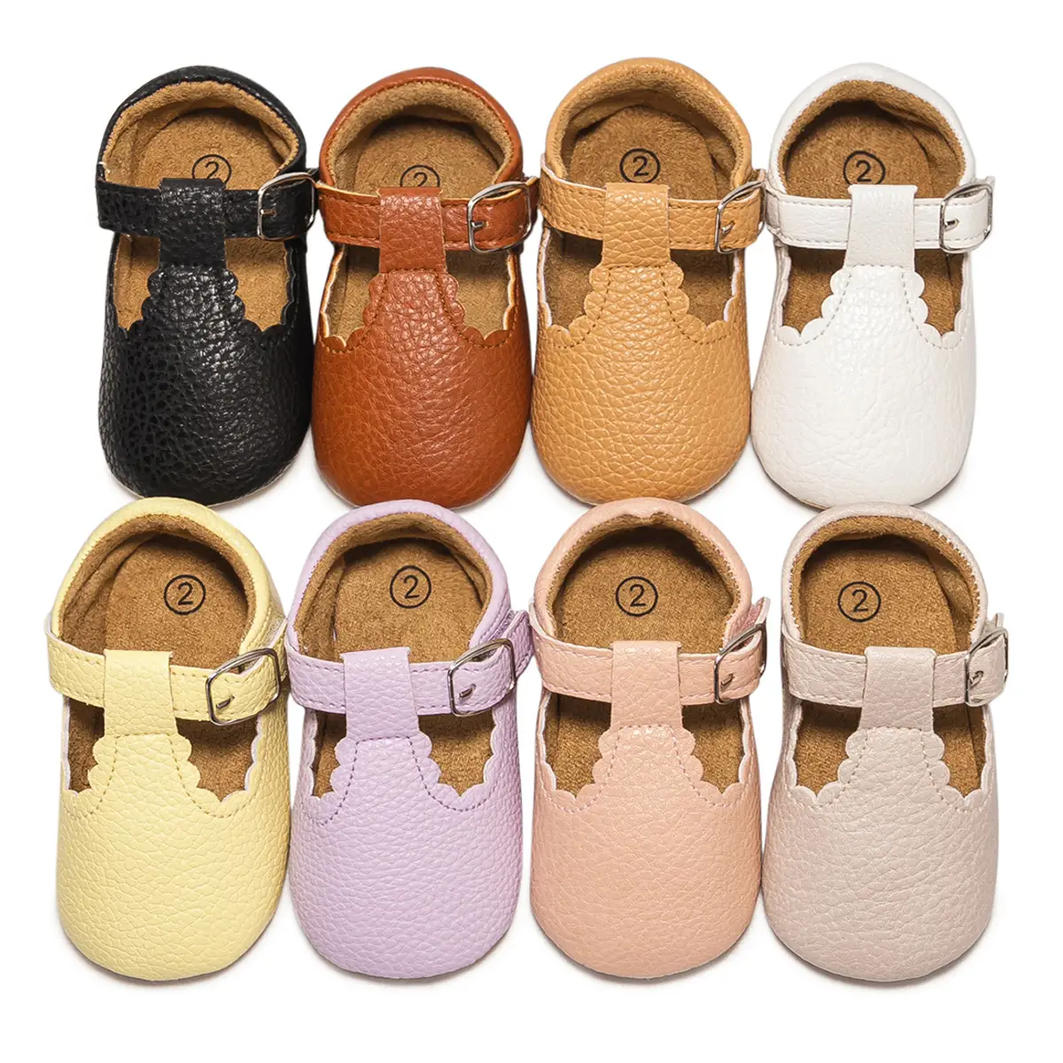 Black Embroidered Baby Shoes with Buckle Strap — feature 4