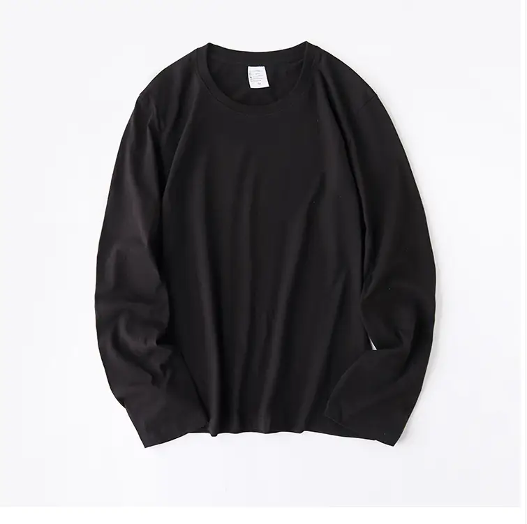 Men Heavy Cotton Long Sleeve T-Shirt Grey - Image 2