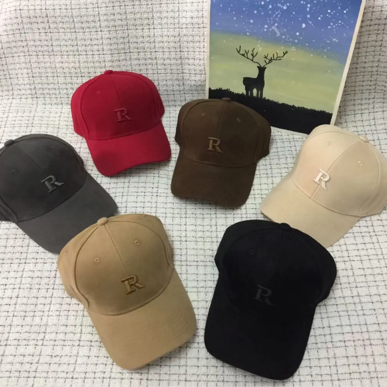 Winter Black Peaked Cap for Men Women
