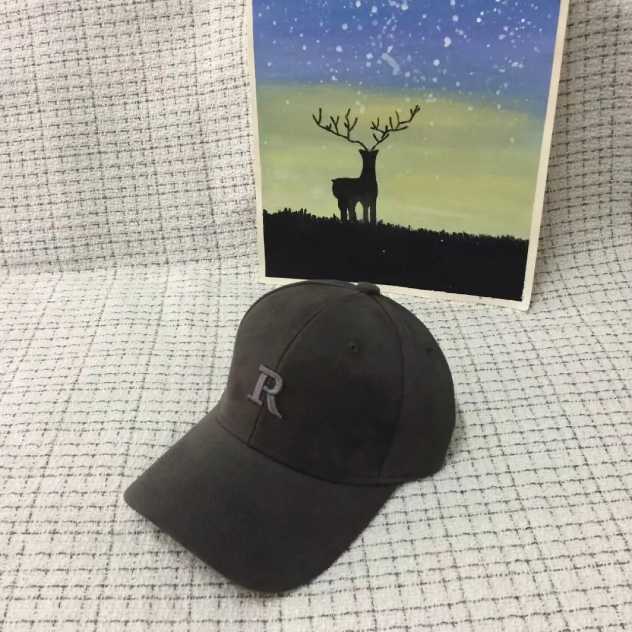 Winter Black Peaked Cap for Men Women