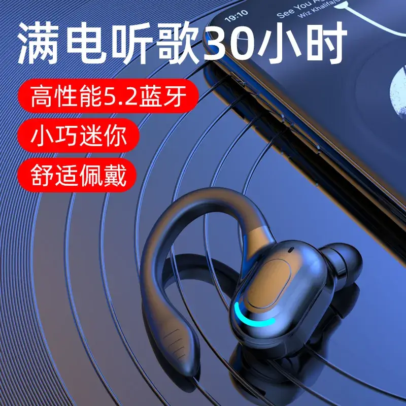Wireless Bluetooth Ear Mounted Running Sports Listening Earplugs Green - Image 7