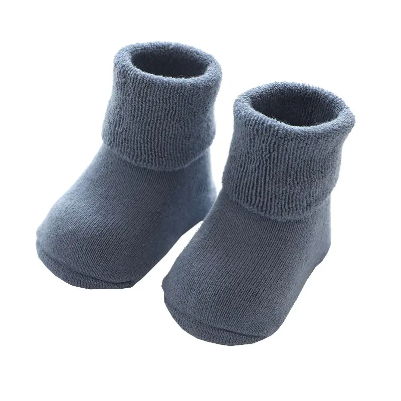 Children's Winter Solid Color Cotton Terry Socks