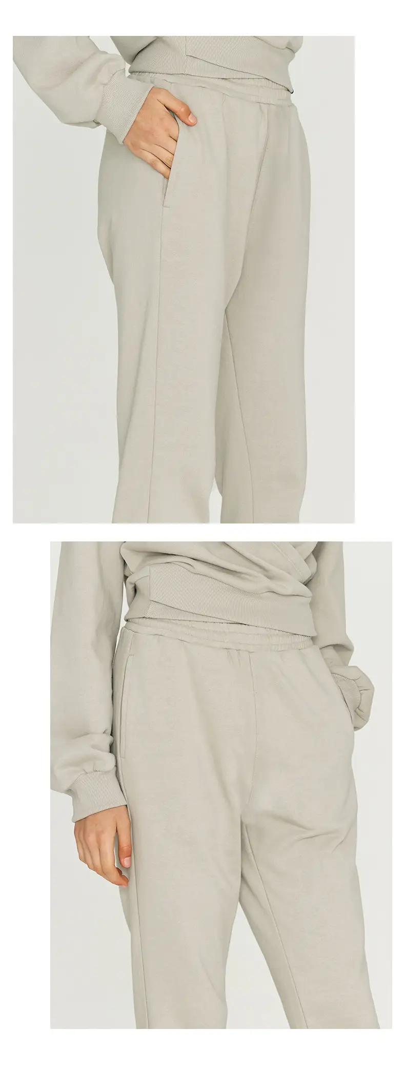 Women's Brown High-Waisted Terry Jogger Pants — feature 13