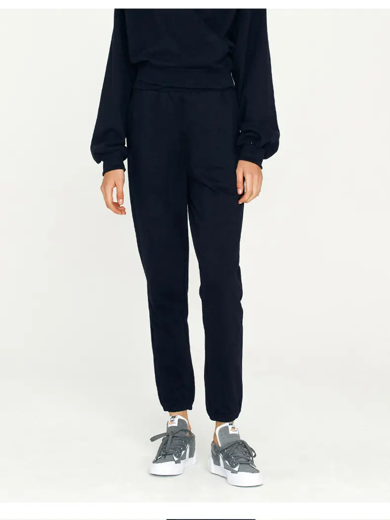 Women's Brown High-Waisted Terry Jogger Pants — feature 17