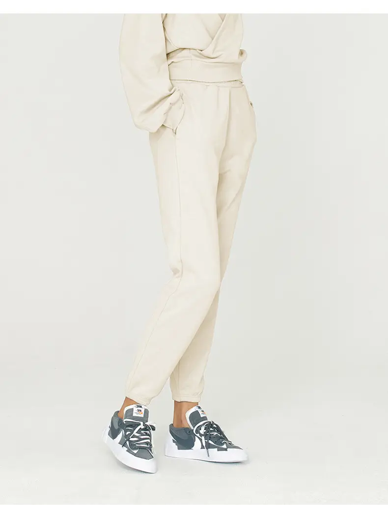 Women's Brown High-Waisted Terry Jogger Pants — feature 22