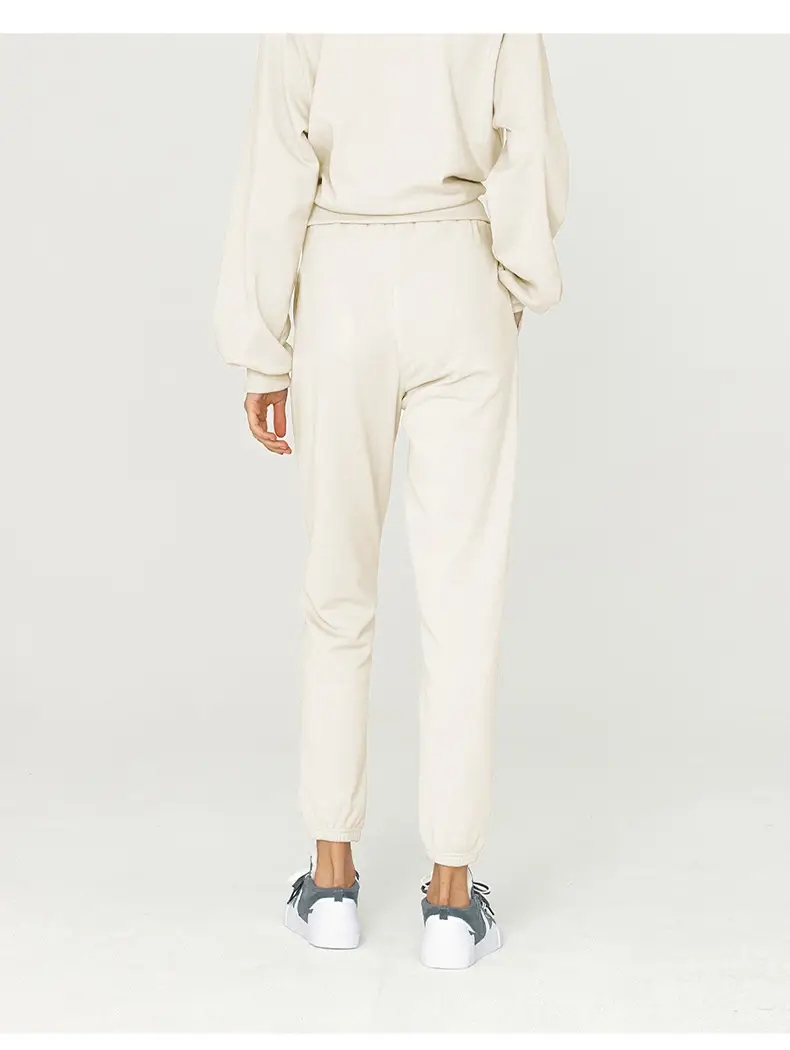 Women's Brown High-Waisted Terry Jogger Pants — feature 23
