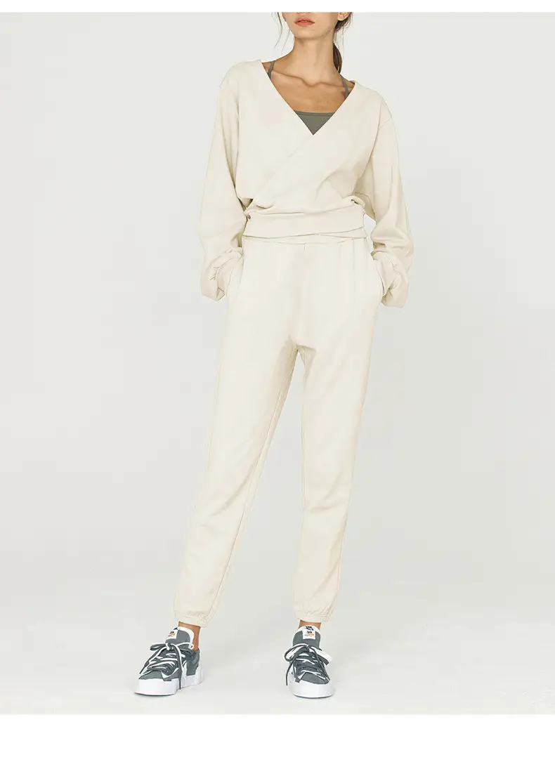 Women's Brown High-Waisted Terry Jogger Pants — feature 24