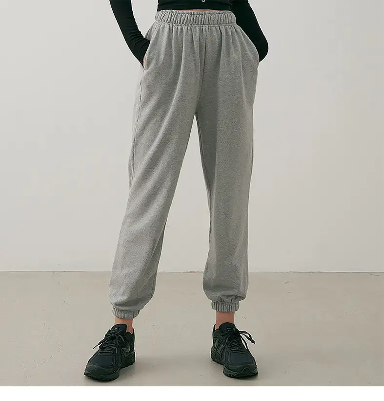 Women's Brown High-Waisted Terry Jogger Pants — feature 29