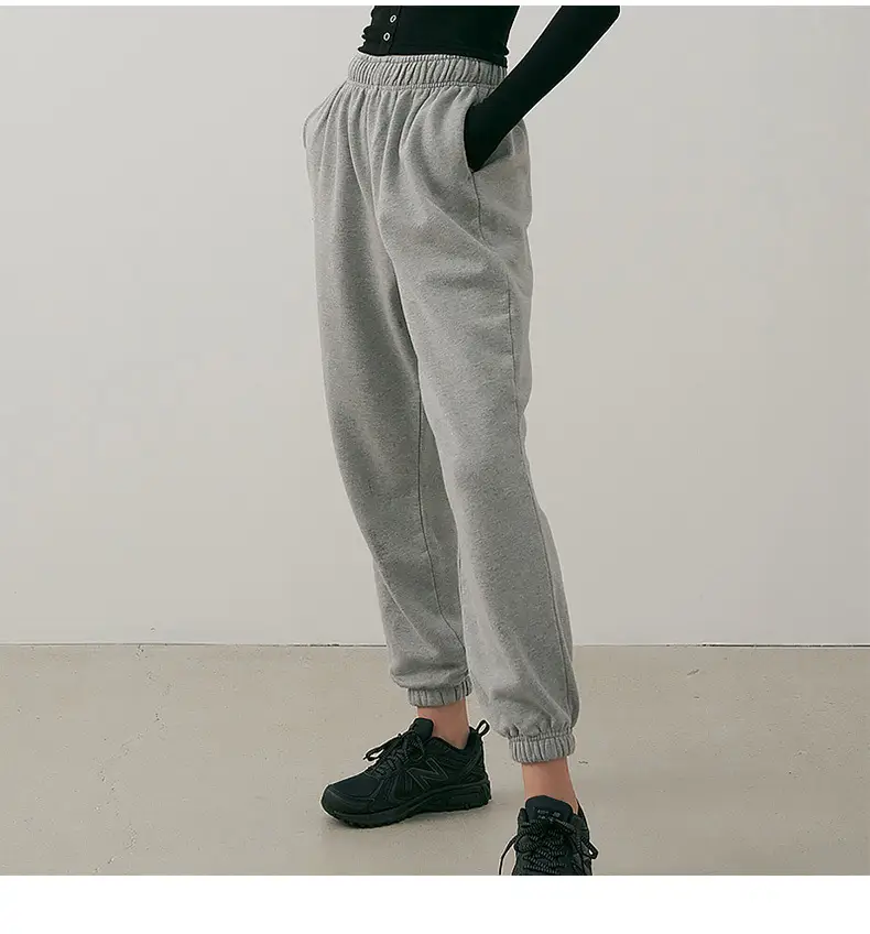 Women's Brown High-Waisted Terry Jogger Pants — feature 30