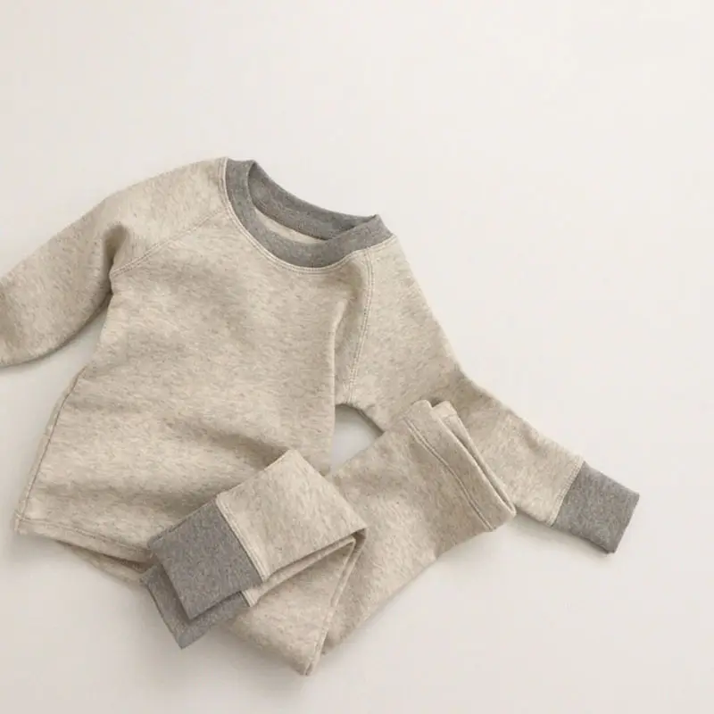 Korean Style Baby Suit Grey Cotton Spring Autumn - Image 4